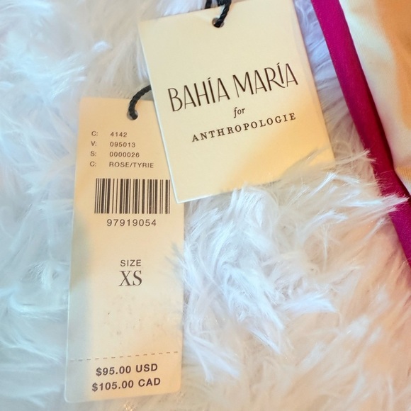 Bahia Maria x Anthropologie High-Waisted Bikini Bottoms | Pink Fuchsia | XS NWT - Picture 10 of 14